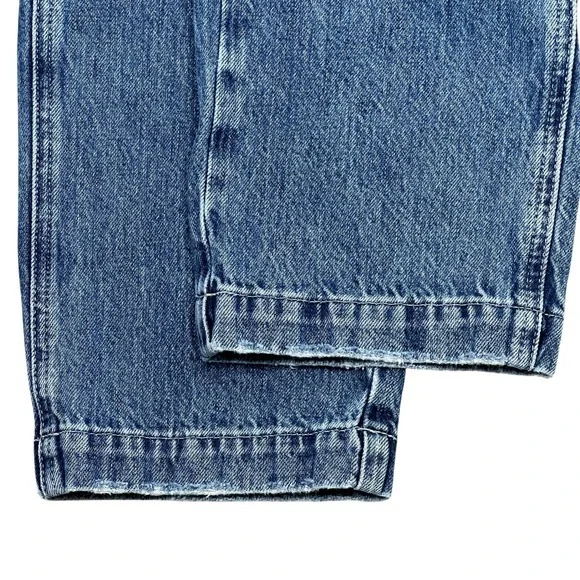 Madewell Straight-Leg Jean Overalls XXS Hickory Wash Faded Denim Cropped Length - Picture 8 of 15